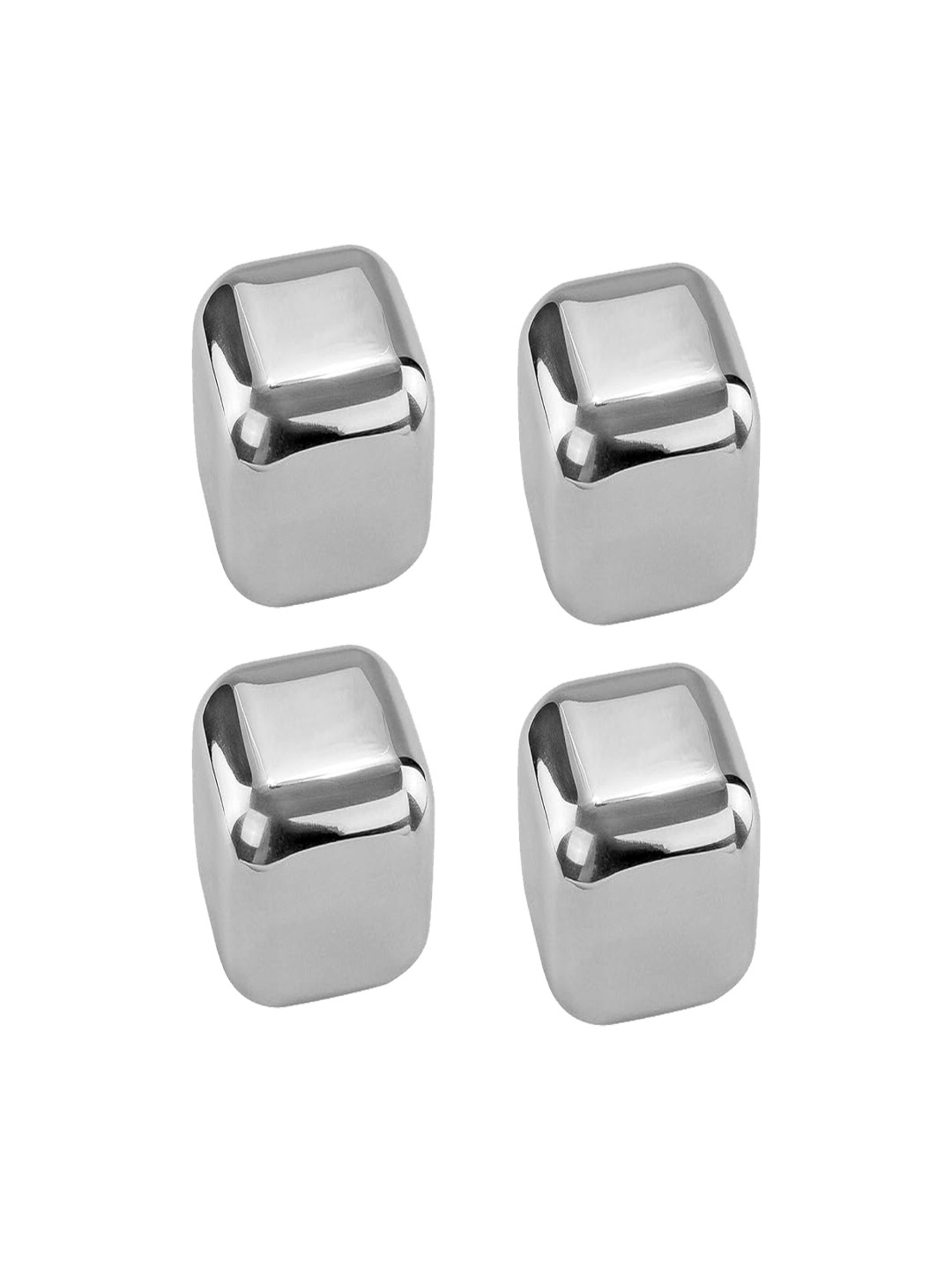 

HAZEL Silver-Toned 4Pcs Stainless Steel Ice Cubes