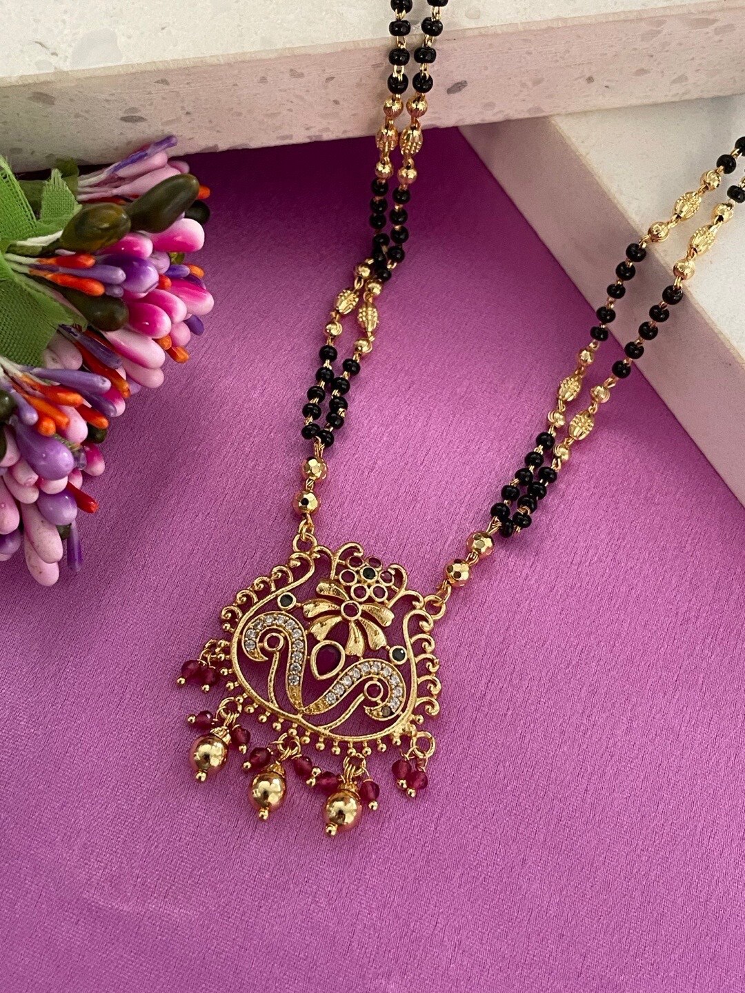 

Digital Dress Room Gold-Plated AD-Studded Mangalsutra