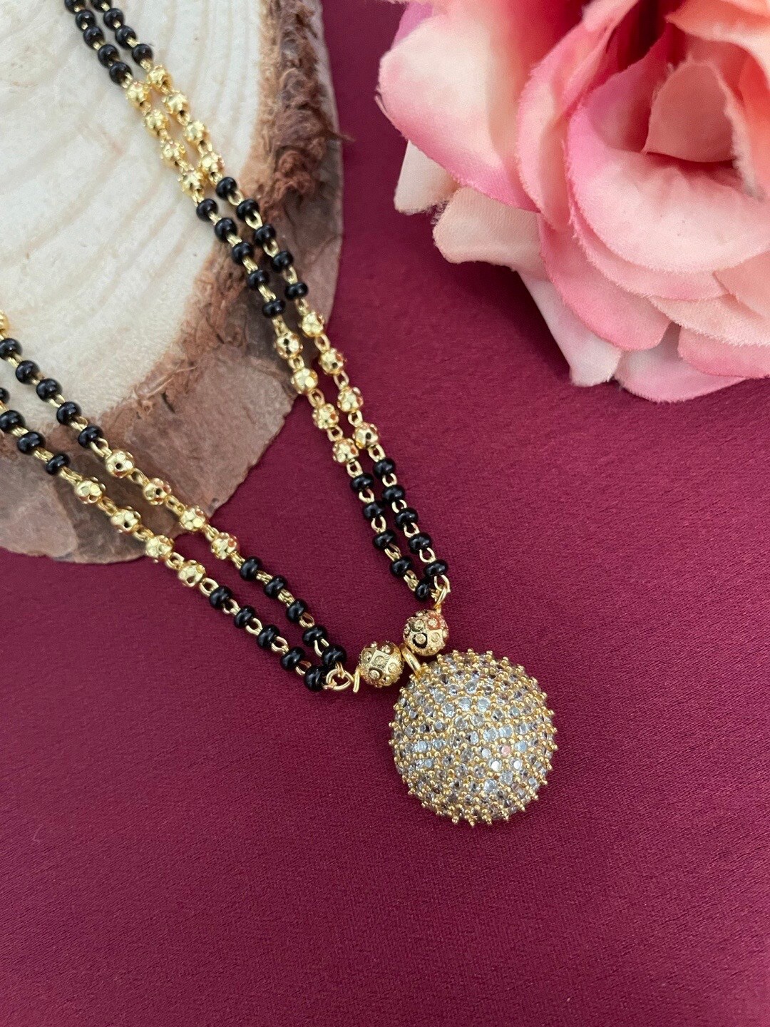 

Digital Dress Room Gold-Plated AD-Studded Mangalsutra
