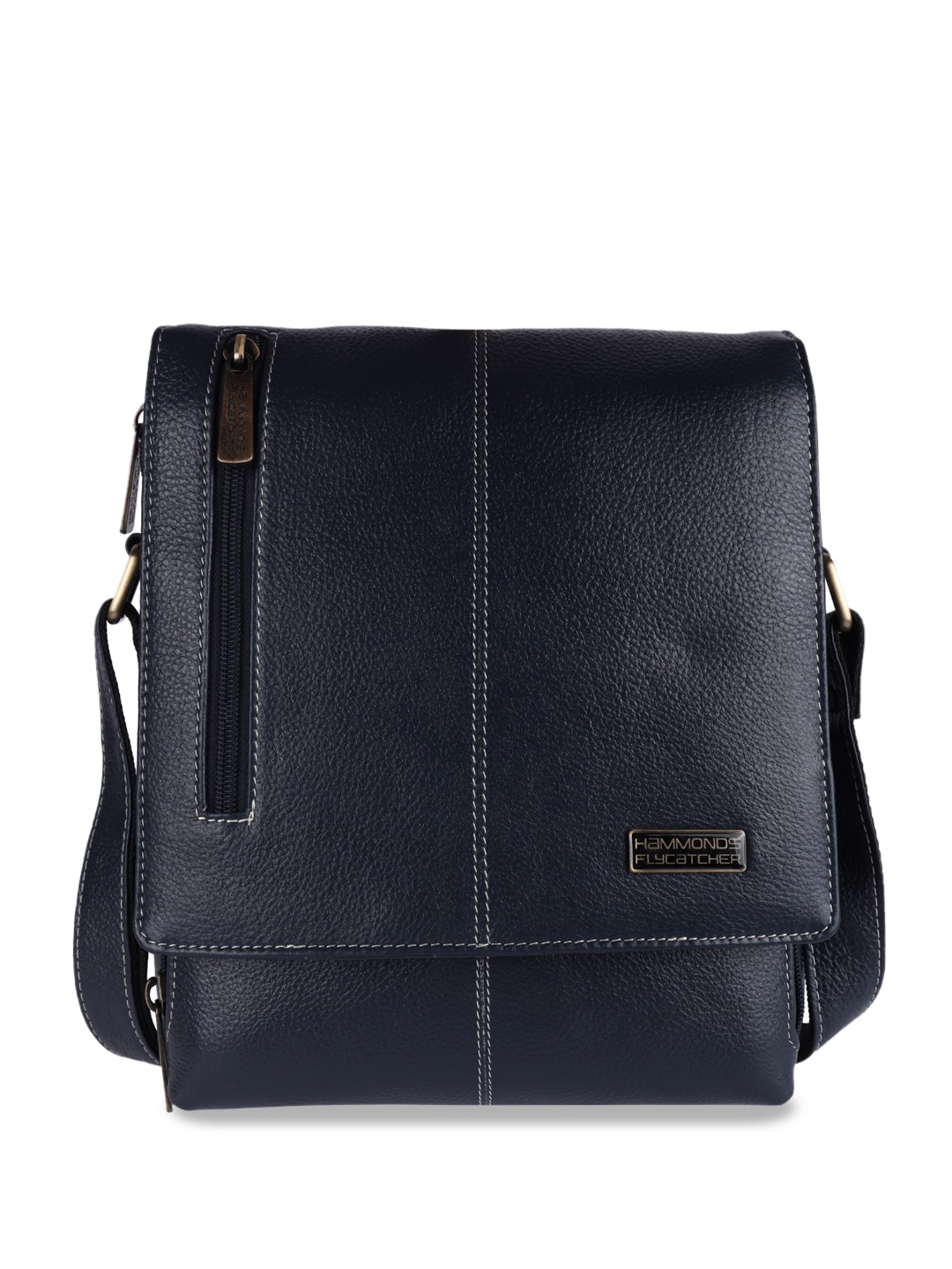 

HAMMONDS FLYCATCHER Leather Structured Sling Bag with Tasselled, Blue