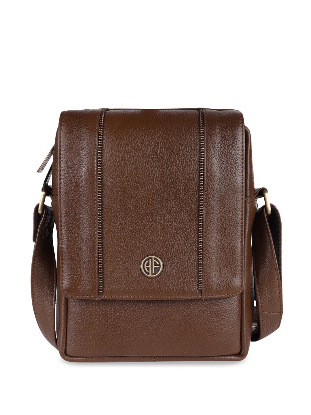 HAMMONDS FLYCATCHER Leather Structured Sling Bag, Brown