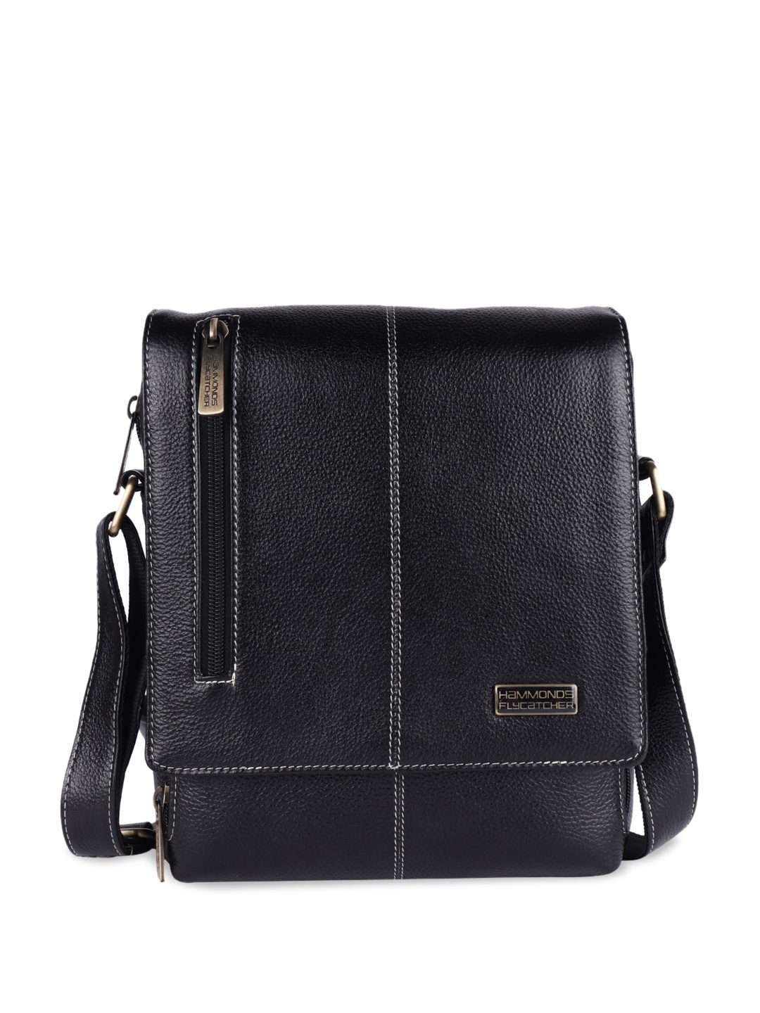 

HAMMONDS FLYCATCHER Leather Structured Sling Bag, Black