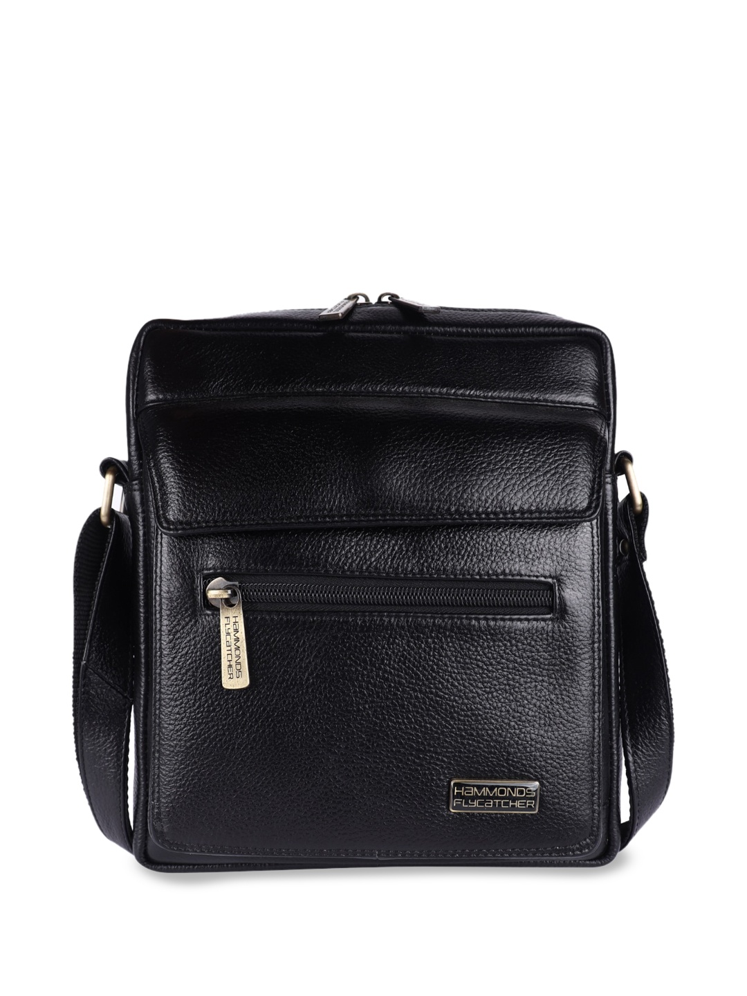 

HAMMONDS FLYCATCHER Leather Structured Sling Bag, Black