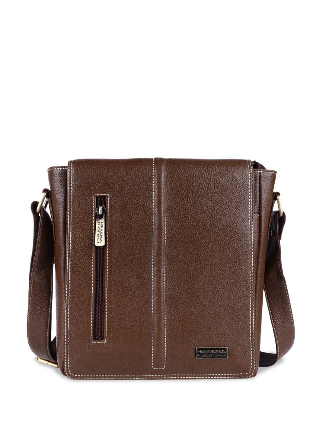 

HAMMONDS FLYCATCHER Leather Structured Sling Bag, Brown