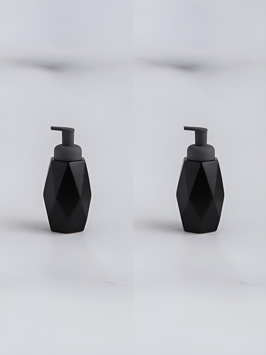 USHA SHRIRAM Black Ceramic Soap Dispenser 400 ml