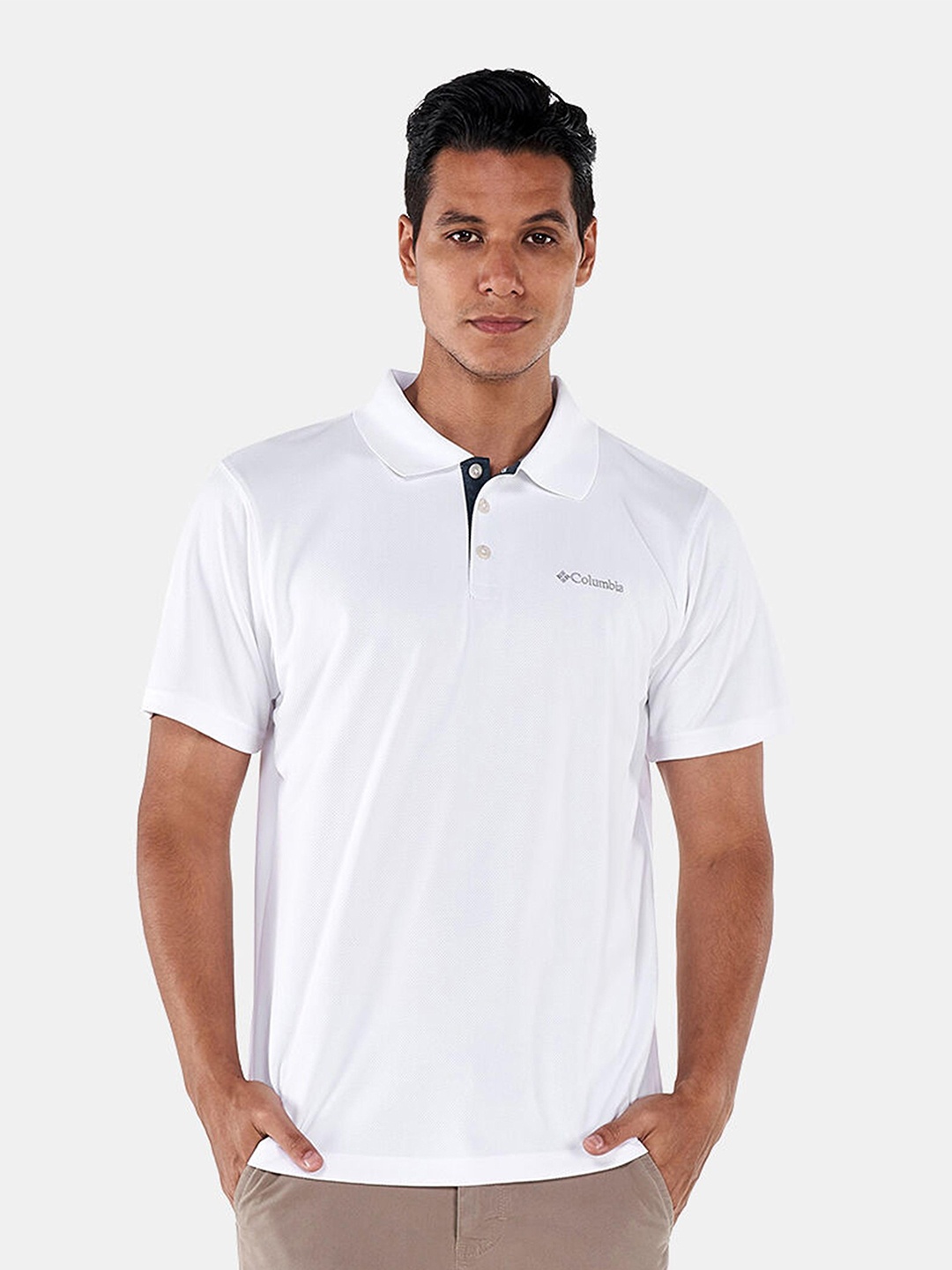 

Columbia Men Polo Collar T-shirt, White