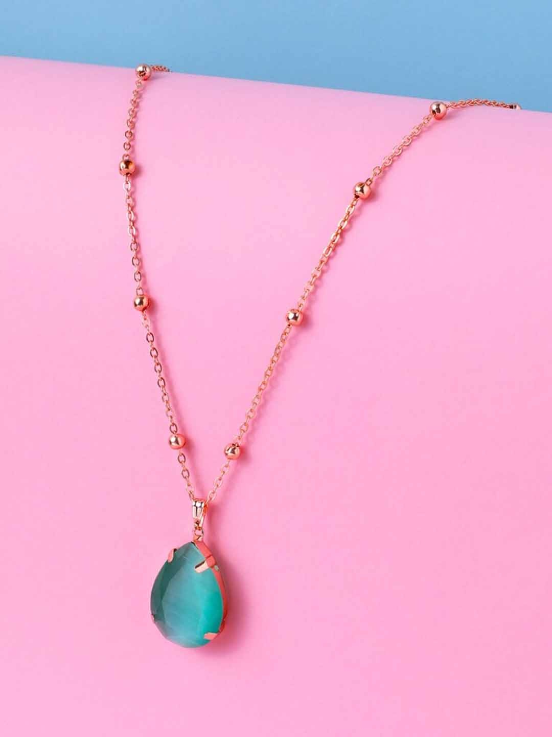 

Cierra Rose Gold-Plated Teardrop Shaped Pendants with Chains