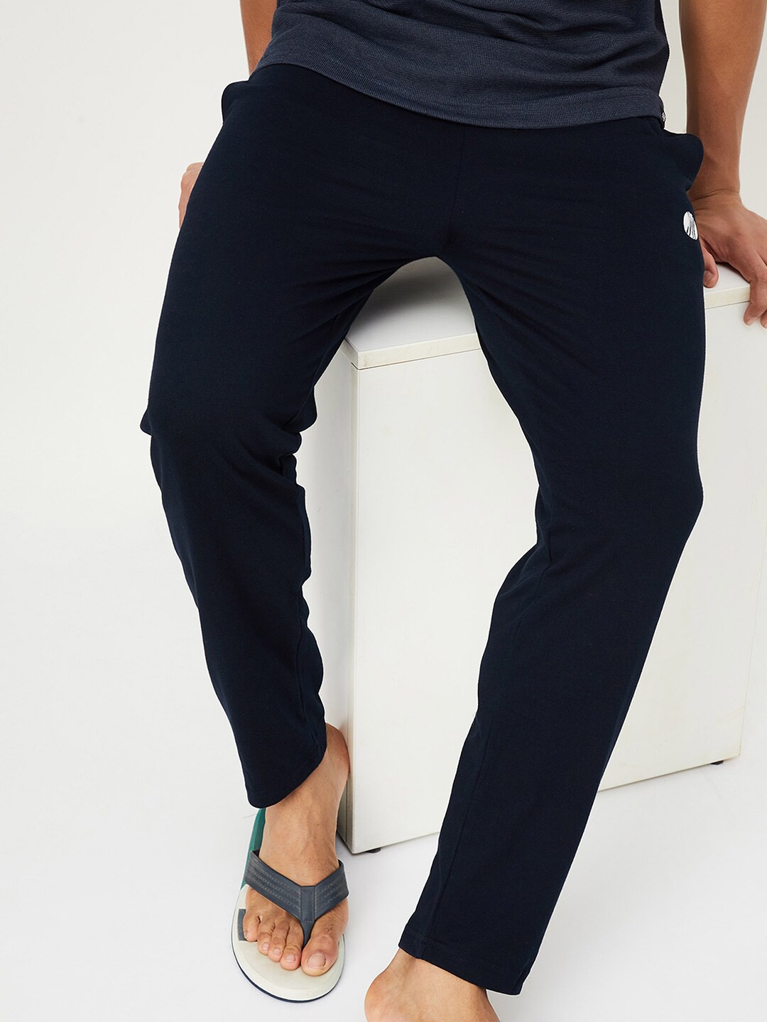 

max Men Mid-Rise Lounge Pant, Navy blue