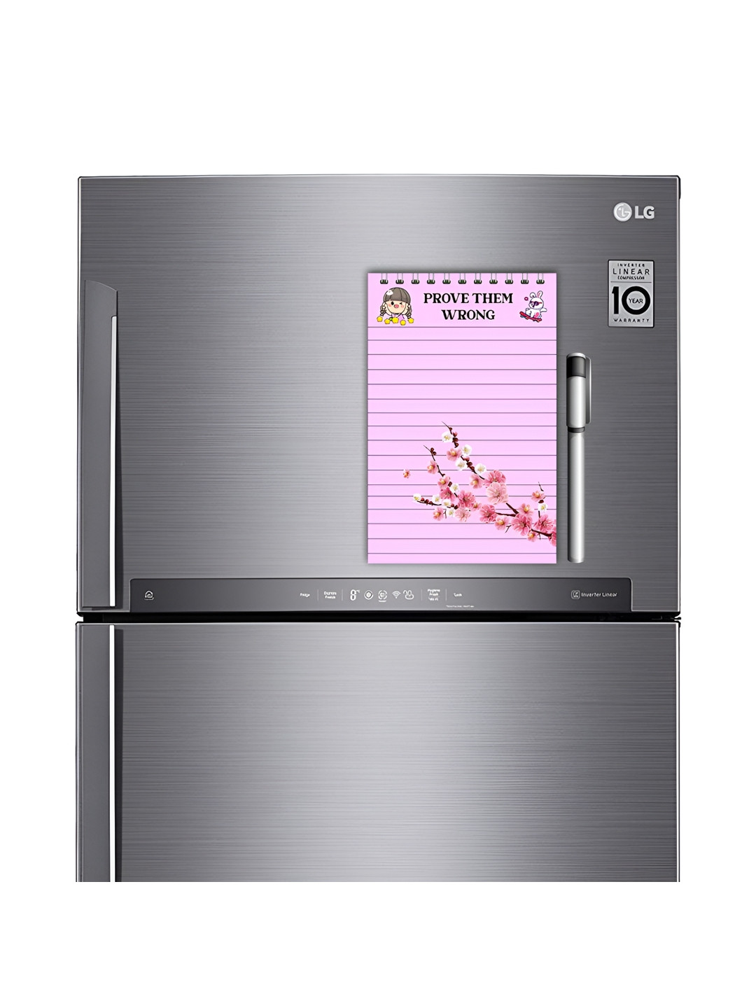 

ARTBUG Lavender & Pink To do List Printed Decorative Fridge Magnet Notepad With Marker