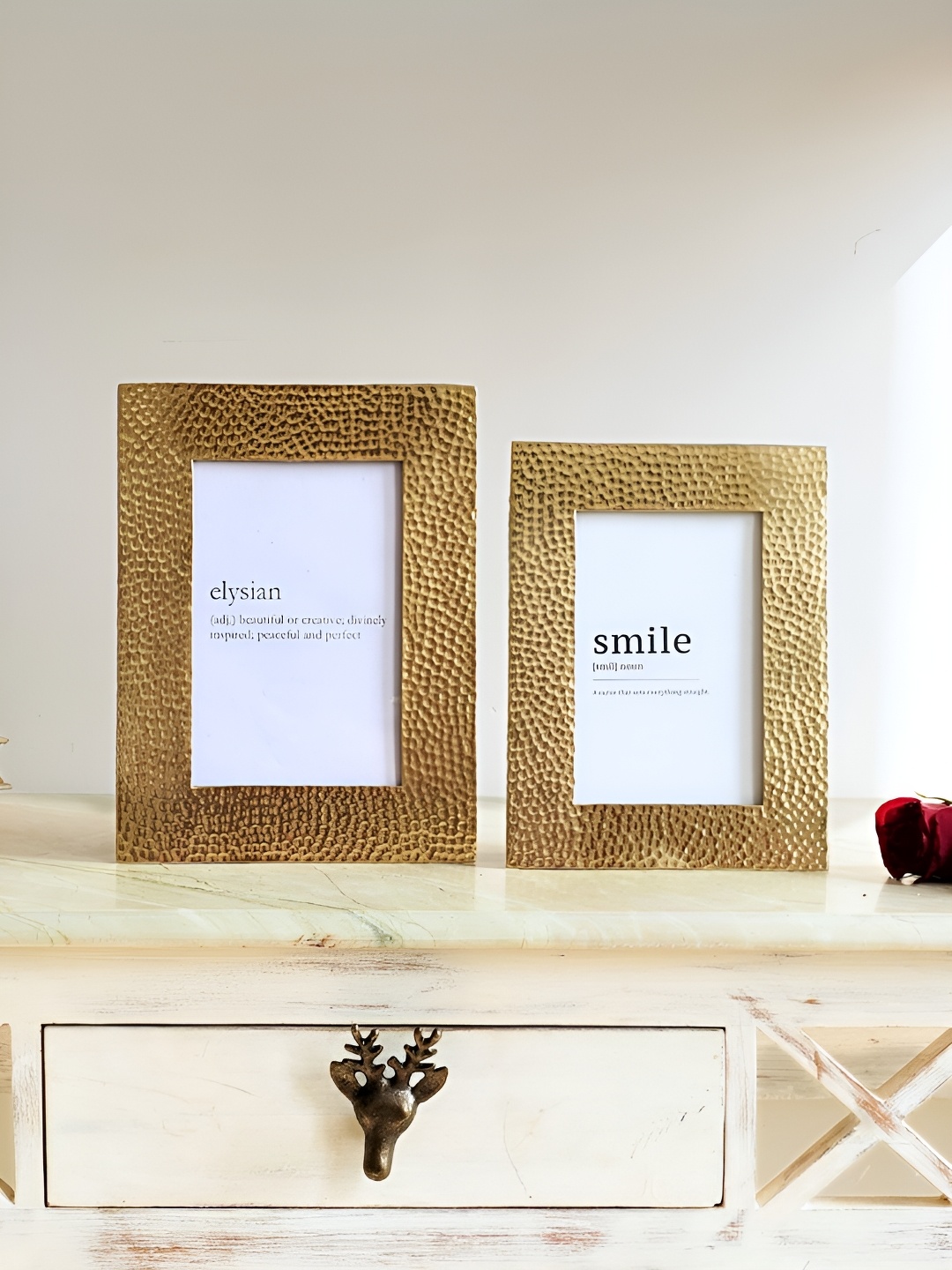 

BEHOMA Gold-Toned 2 Pieces Metal Table Photo Frames