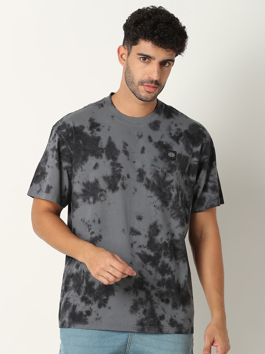 

R&B Regular Fit Short Sleeves Round Neck Cotton T-shirt, Grey