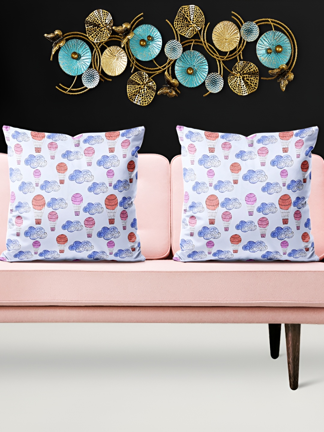 

ArtzFolio White 5 Pieces Abstract Square Cushion Covers