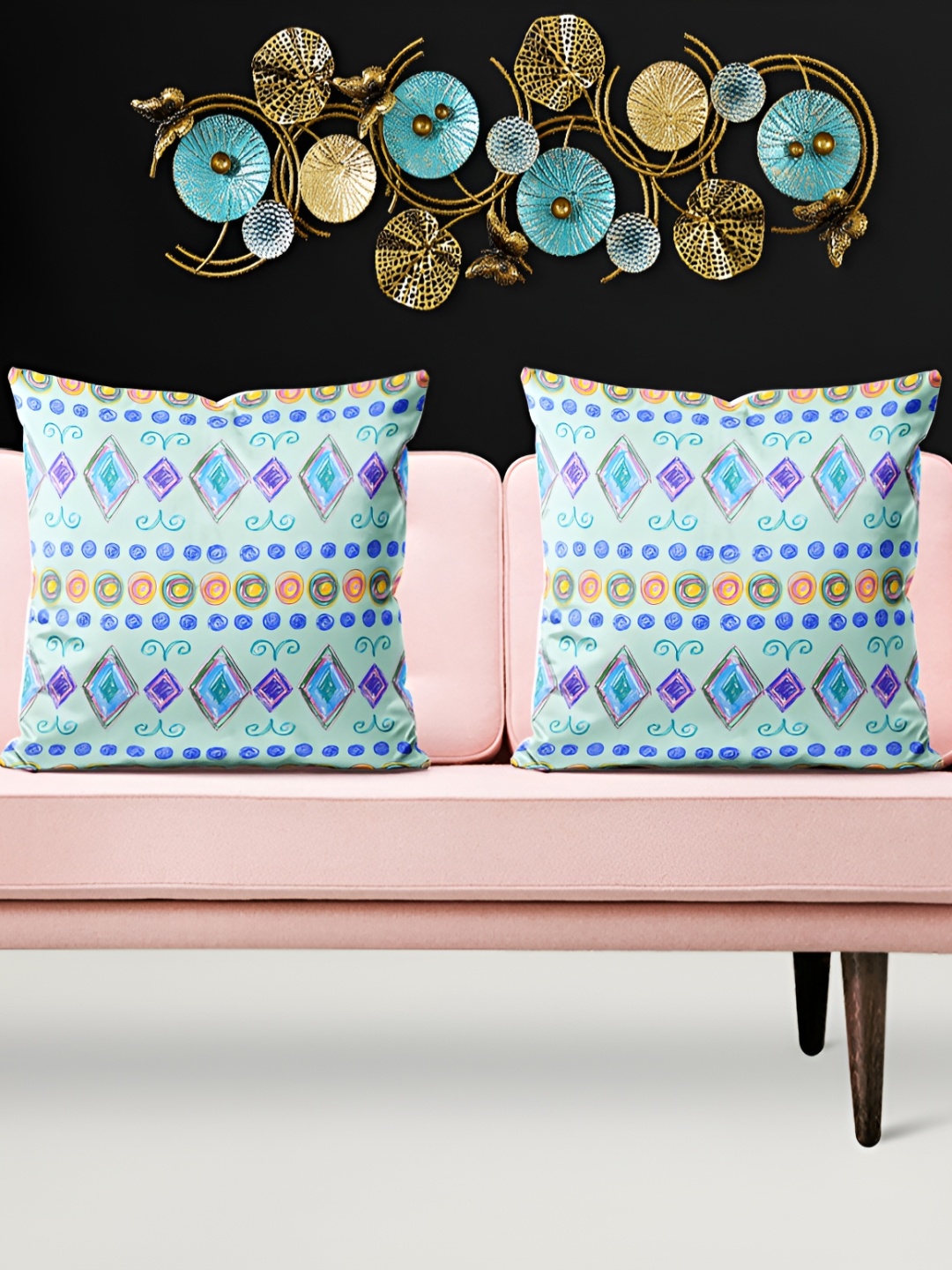 

ArtzFolio Blue & Purple 5 Pieces Square Cushion Covers