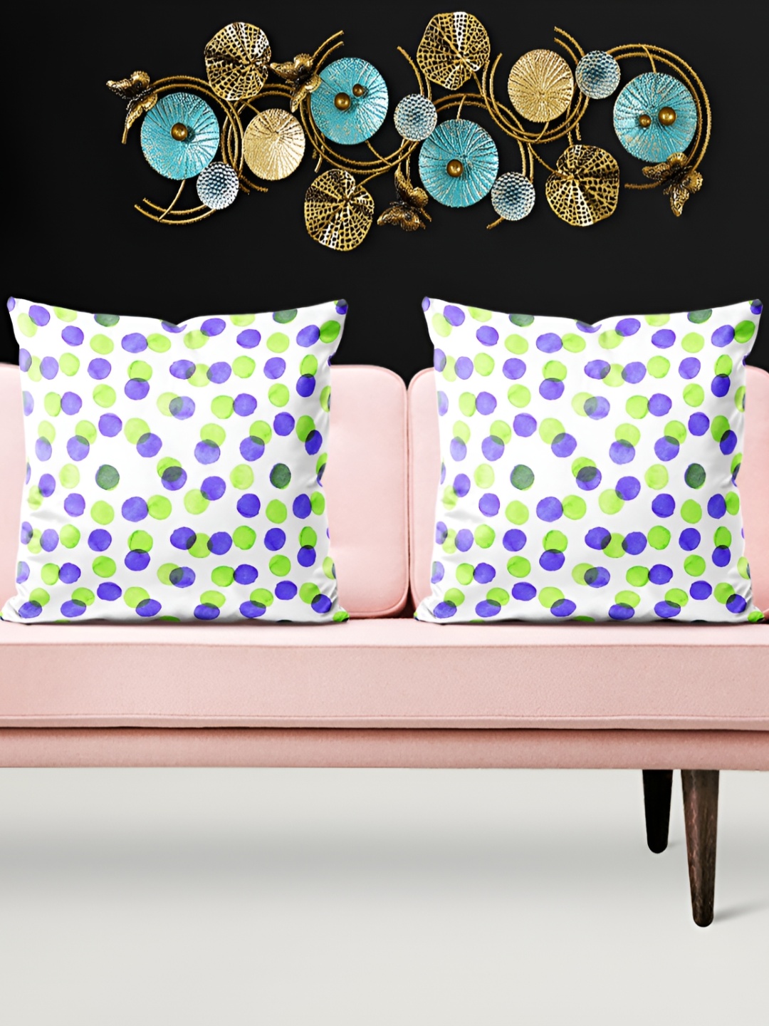 

ArtzFolio White & Green 5 Pieces Square Cushion Covers