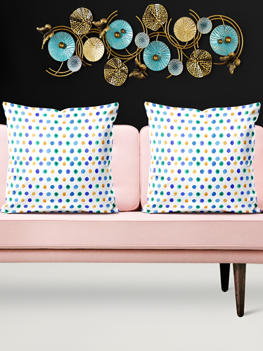 

ArtzFolio White 5 Pieces Abstract Velvet Square Cushion Covers
