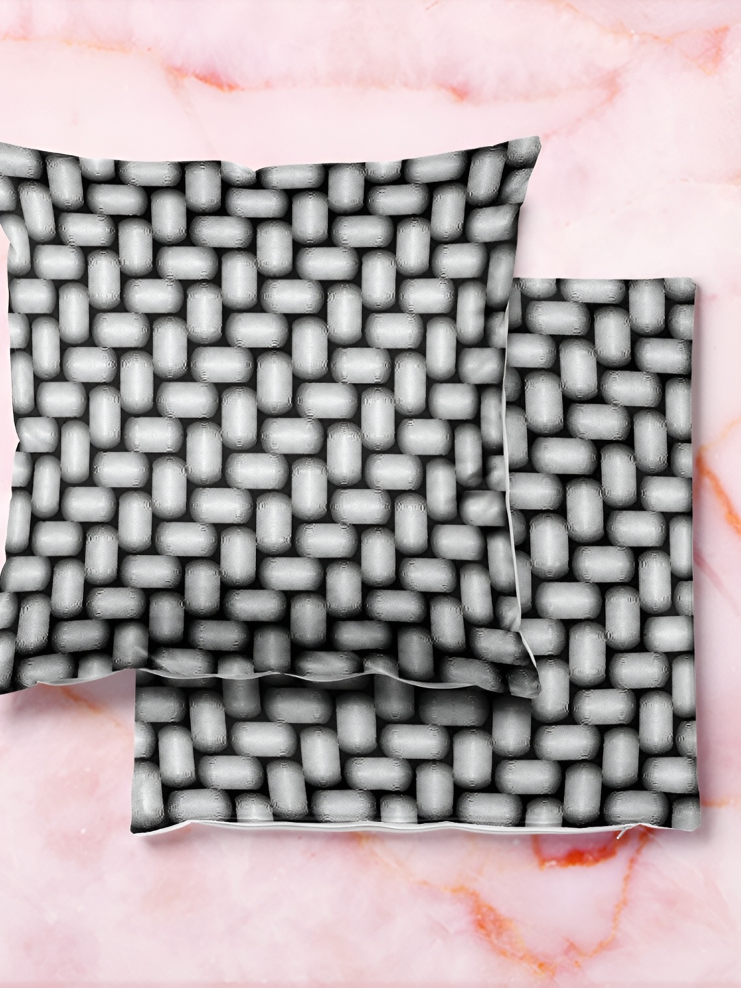 

ArtzFolio Black & Grey 5 Pieces Printed Square Cushion Covers