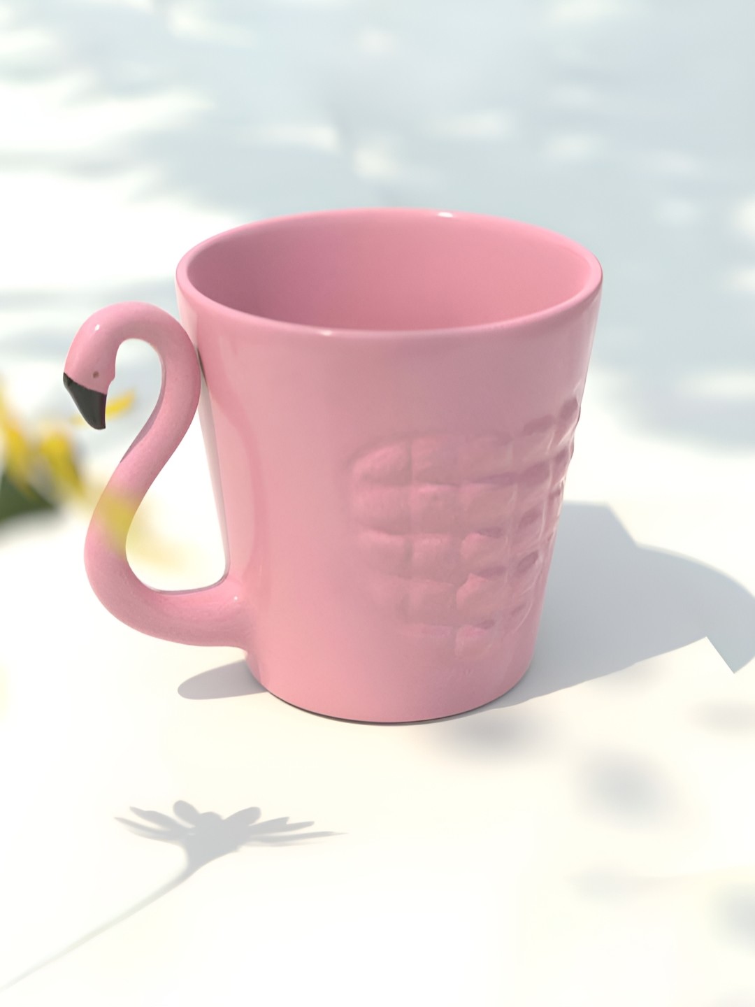 

The Earth Store Pink Handcrafted Textured Ceramic Glossy Mugs Set of Cups and Mugs