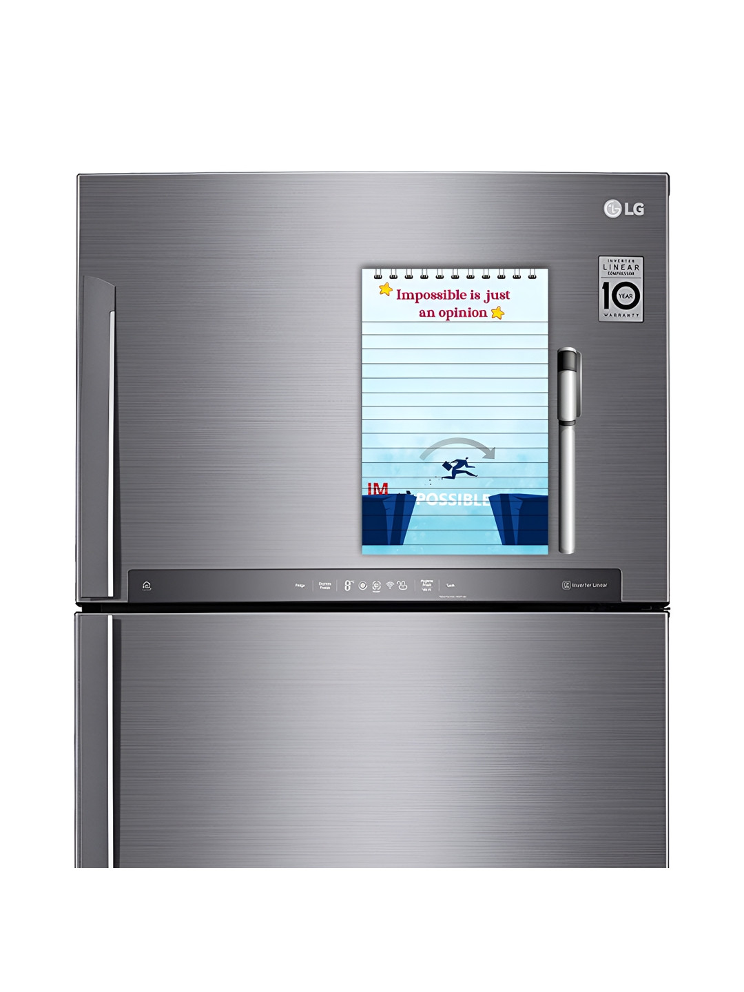 

ARTBUG Blue & Pink Printed Decorative Fridge Magnet Notepad With Marker