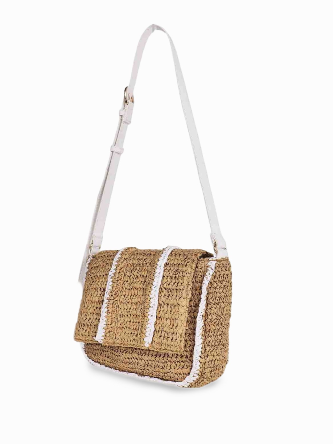 

Mast & Harbour Crochet Raffia Elegant Sling Bag, Yellow