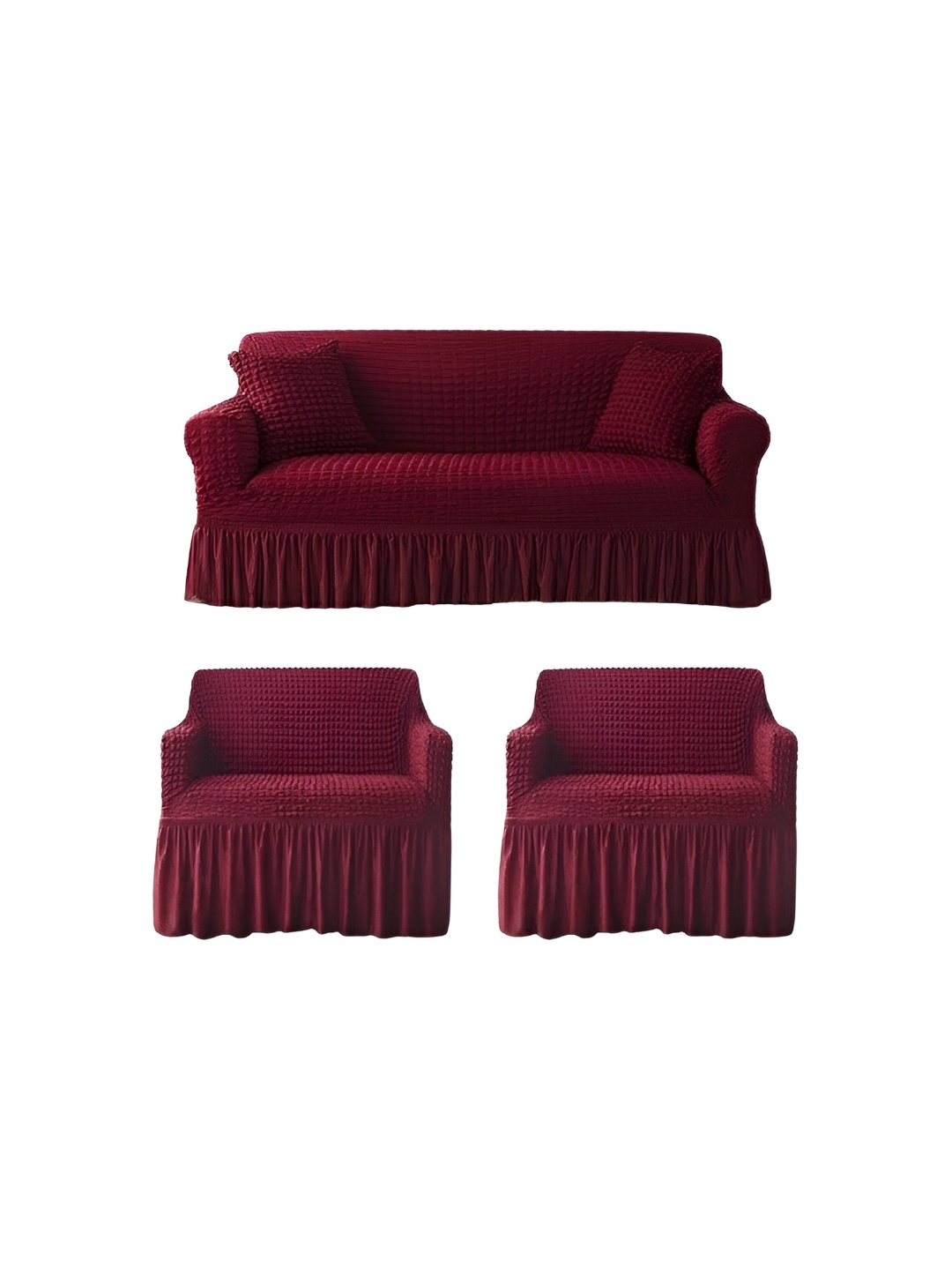 

TONY STARK Red 3 Pieces Sofa Cover With Arms