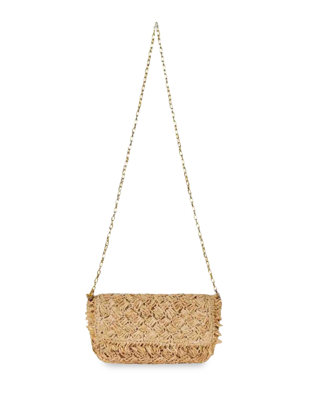 

Mast & Harbour Crochet Raffia Elegant Sling Bag, Yellow