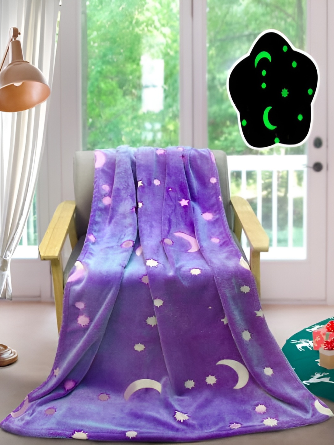 

Nivasam Purple & White Cartoon Characters Microfiber AC Room 300 GSM Double Bed Blanket