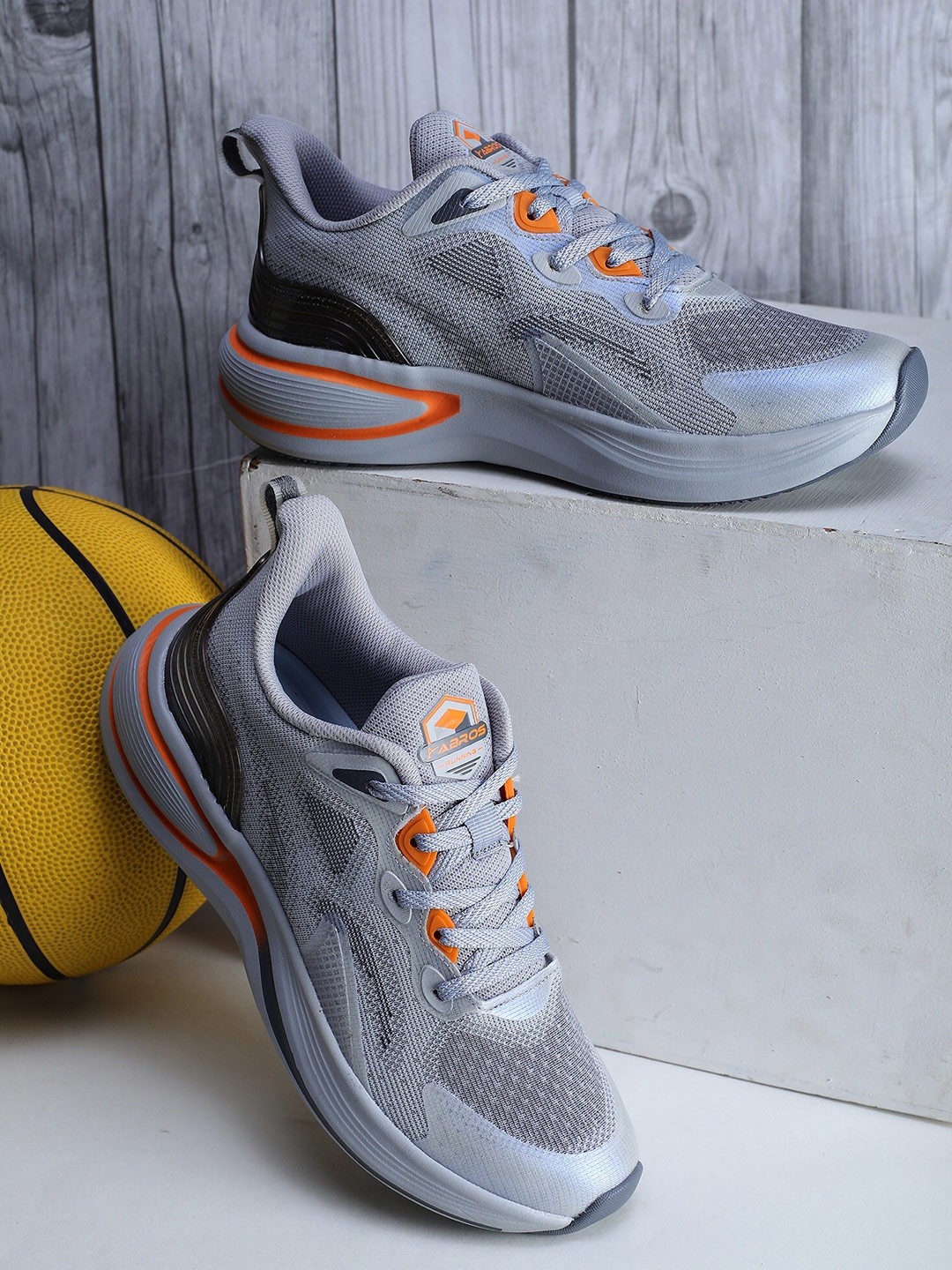 

ABROS ALASTOR Men Mesh Running Mid-Top Shoes, Grey