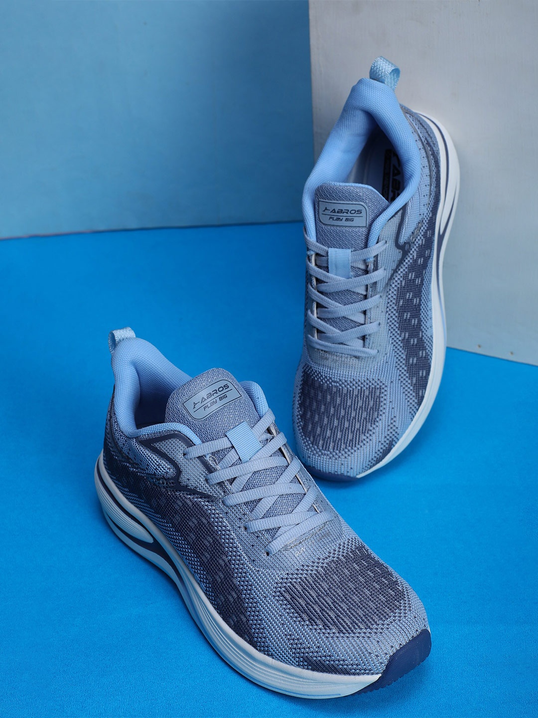

ABROS Men Mesh Running STEADY Mid-Top Shoes, Blue