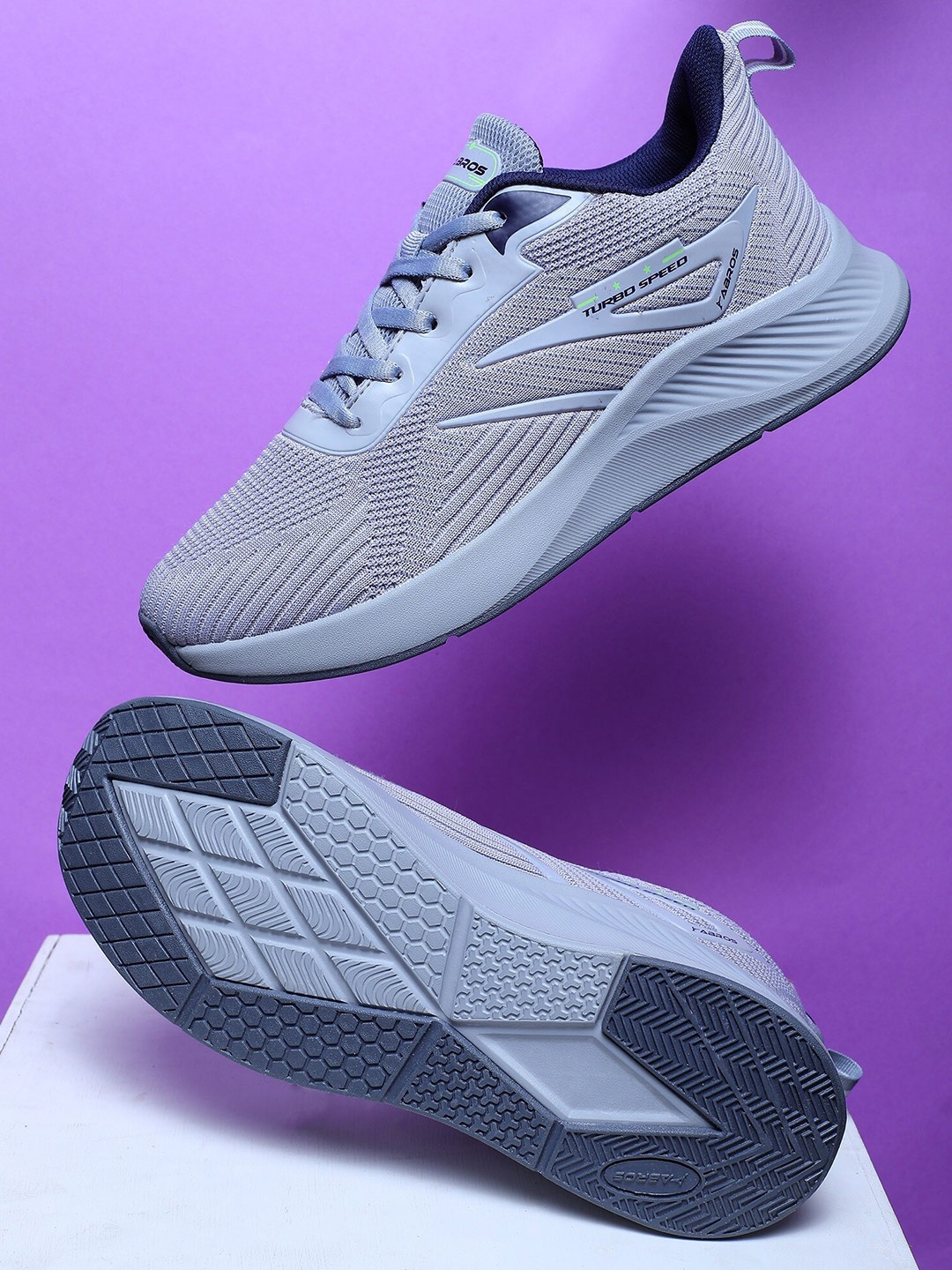 

ABROS Men Mesh Running MATTEO Mid- Top Shoes, Grey