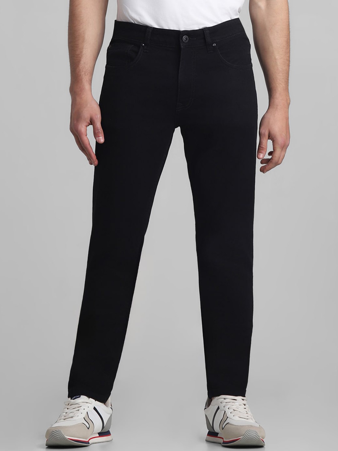 

Jack & Jones Men Ben Skinny Fit Low-Rise Stretchable Jeans, Black