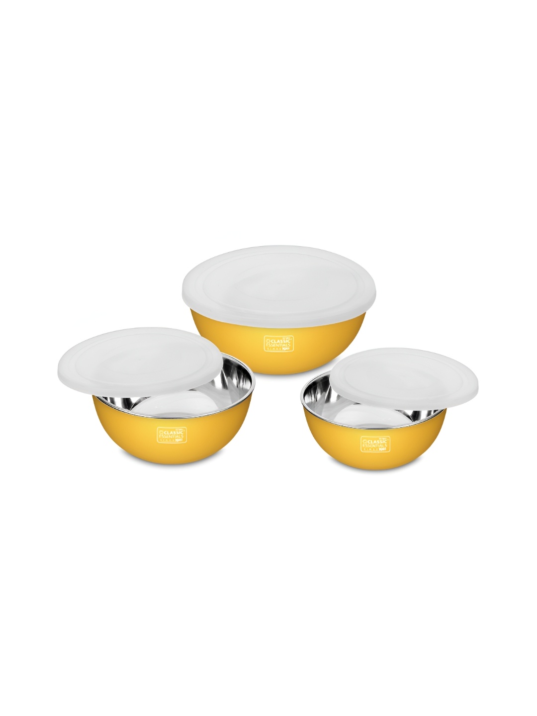

Classic Essentials Gold-Toned & White Stainless Steel Dishwasher and Microwave Safe Food Container