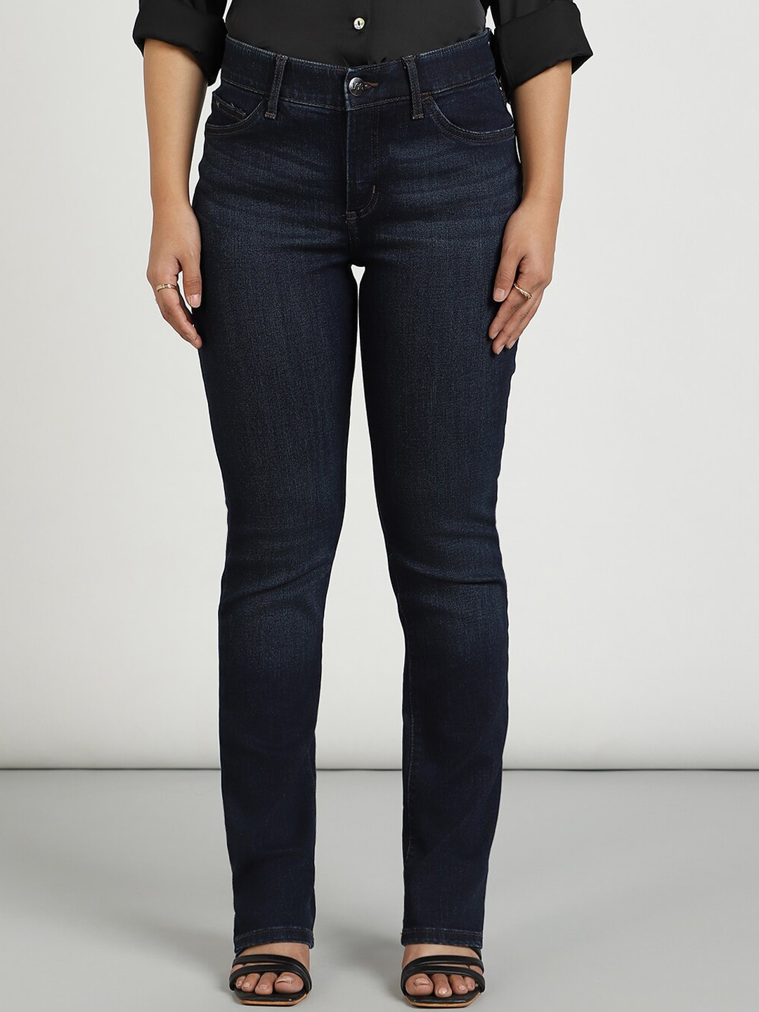 

Lee Women Jane Straight Fit Mid-Rise Stretchable Jeans, Blue