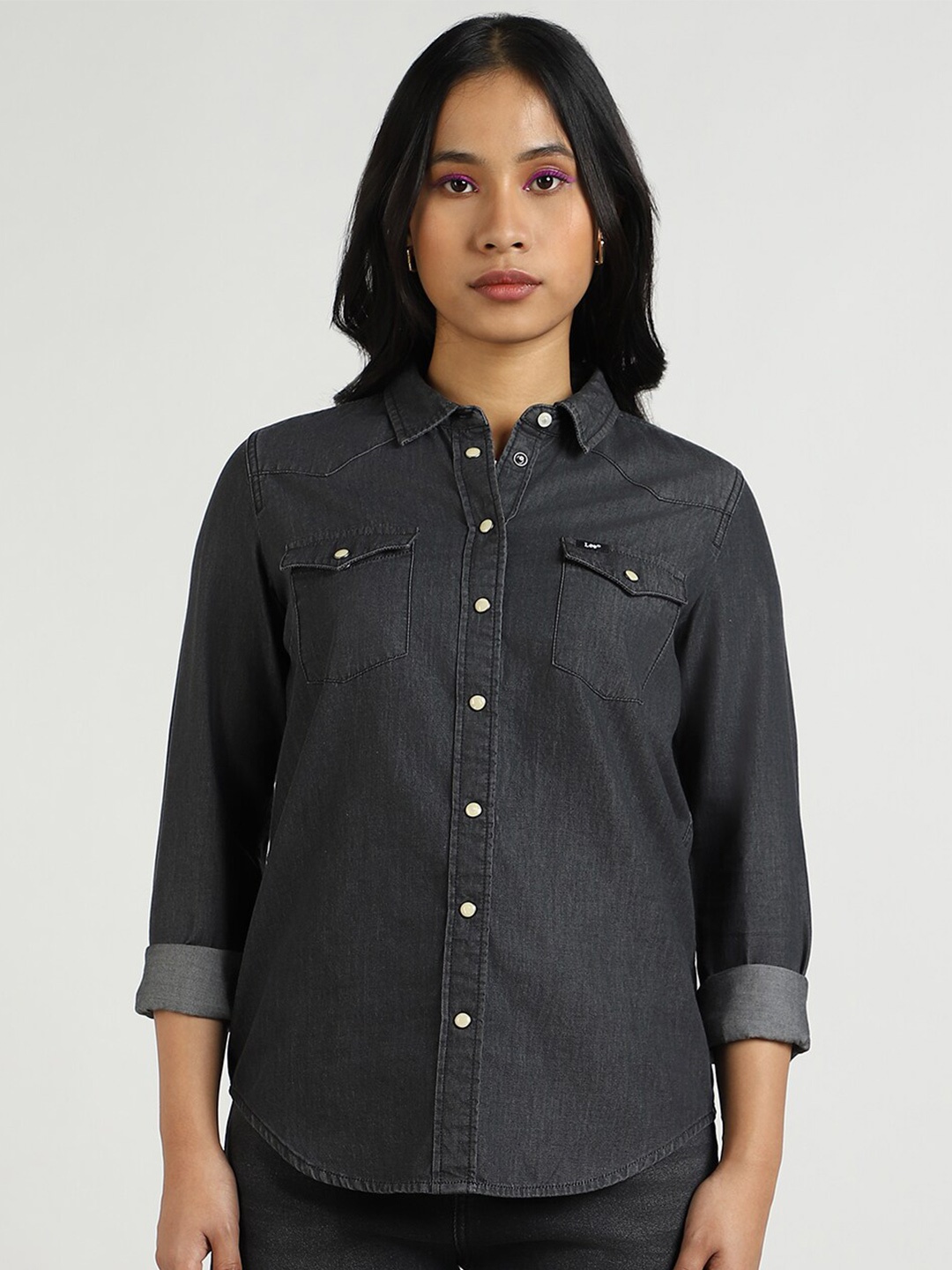 

Lee Regular Fit Cotton Opaque Casual Shirt, Grey