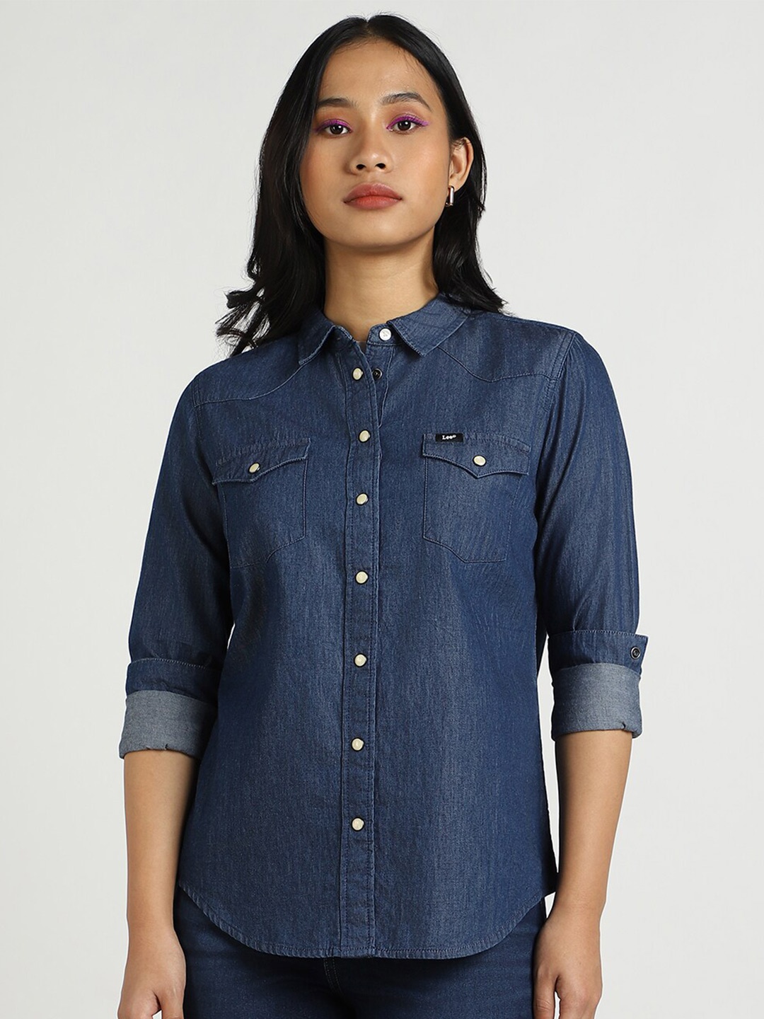 

Lee Regular Fit Cotton Opaque Casual Shirt, Blue