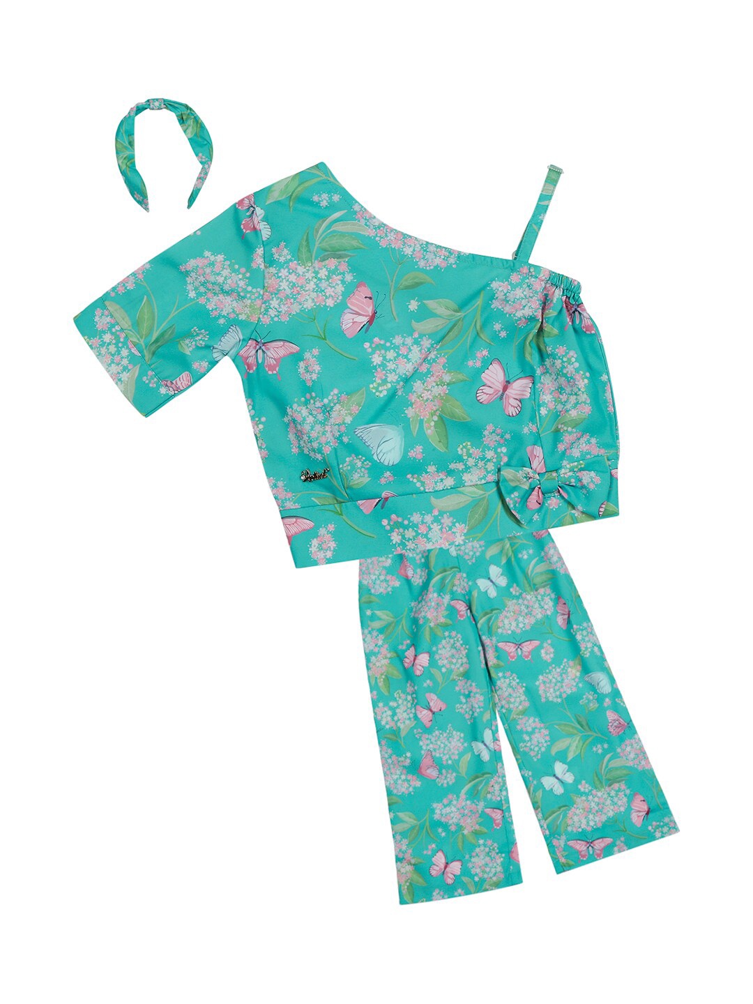 

Actuel Girls Printed Top with Trousers, Blue