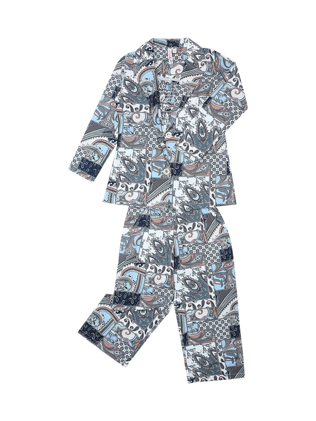 

Actuel Girls Printed Top with Trousers, Grey
