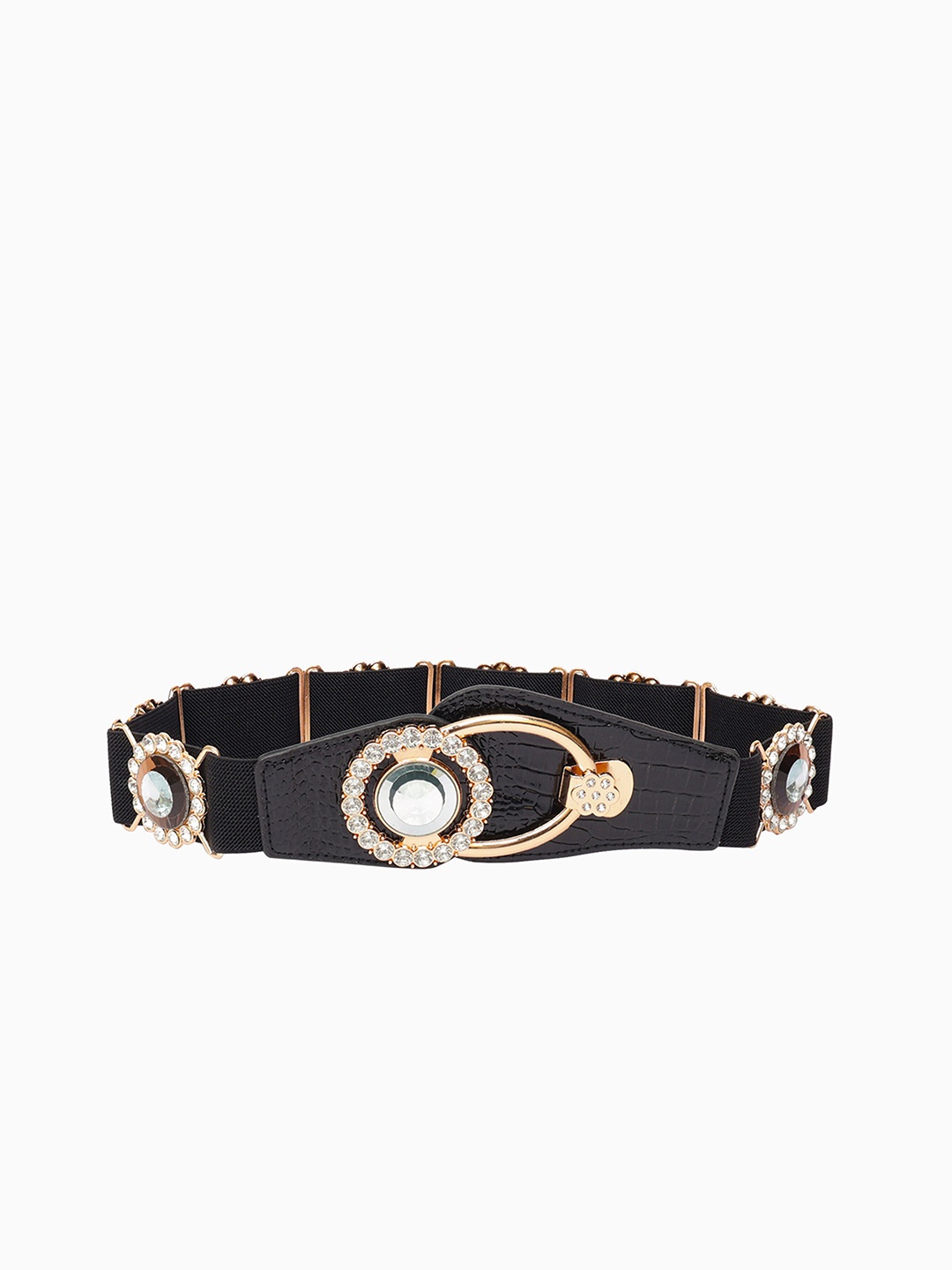 

REDHORNS Women Embellished Belt, Black