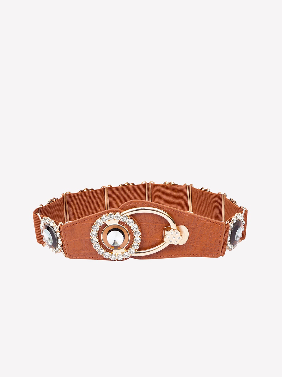 

REDHORNS Women Embellished Belt, Tan