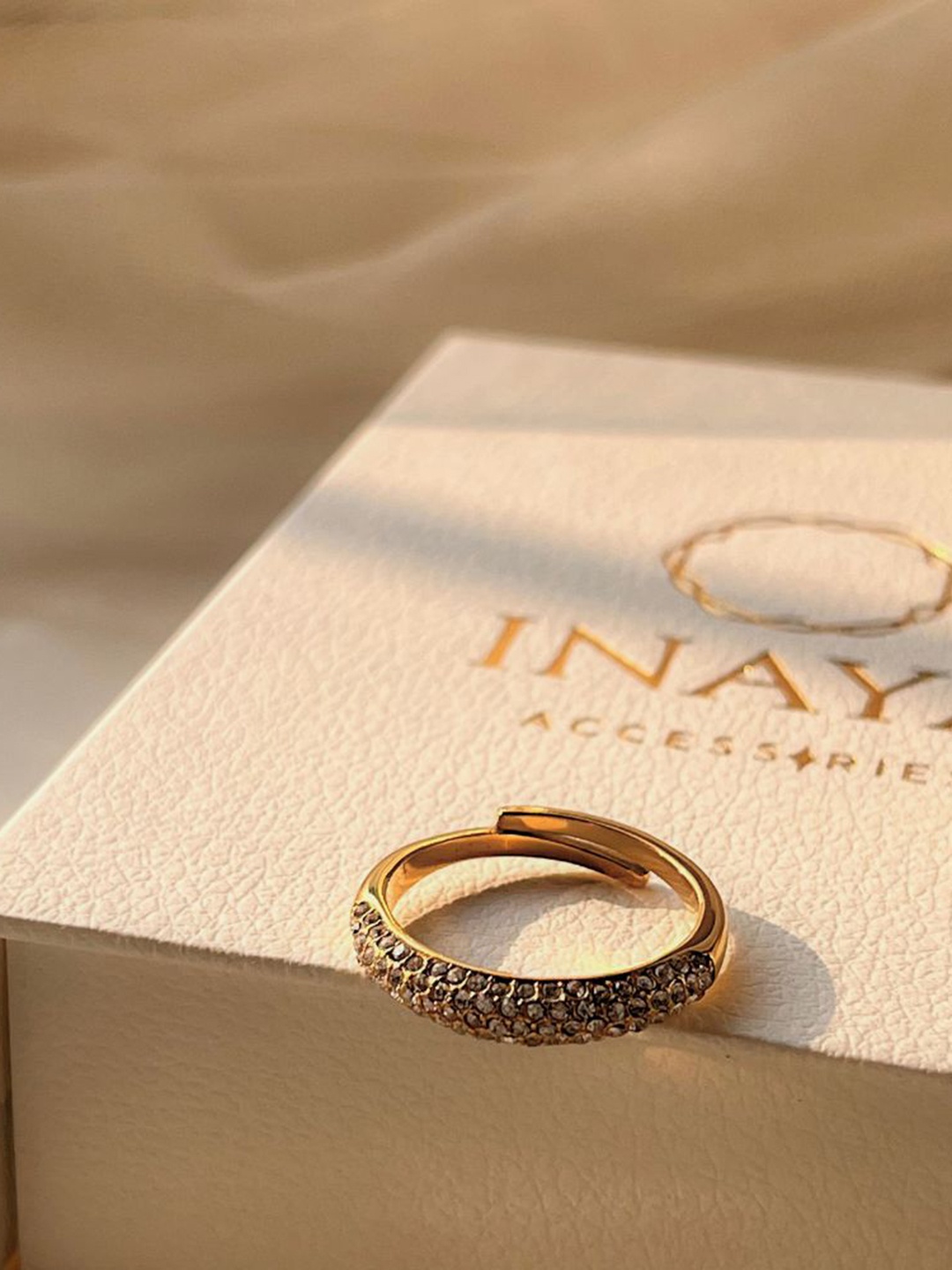 

Inaya 18kt Gold-Plated Cubic Zirconia Adjustable Ring