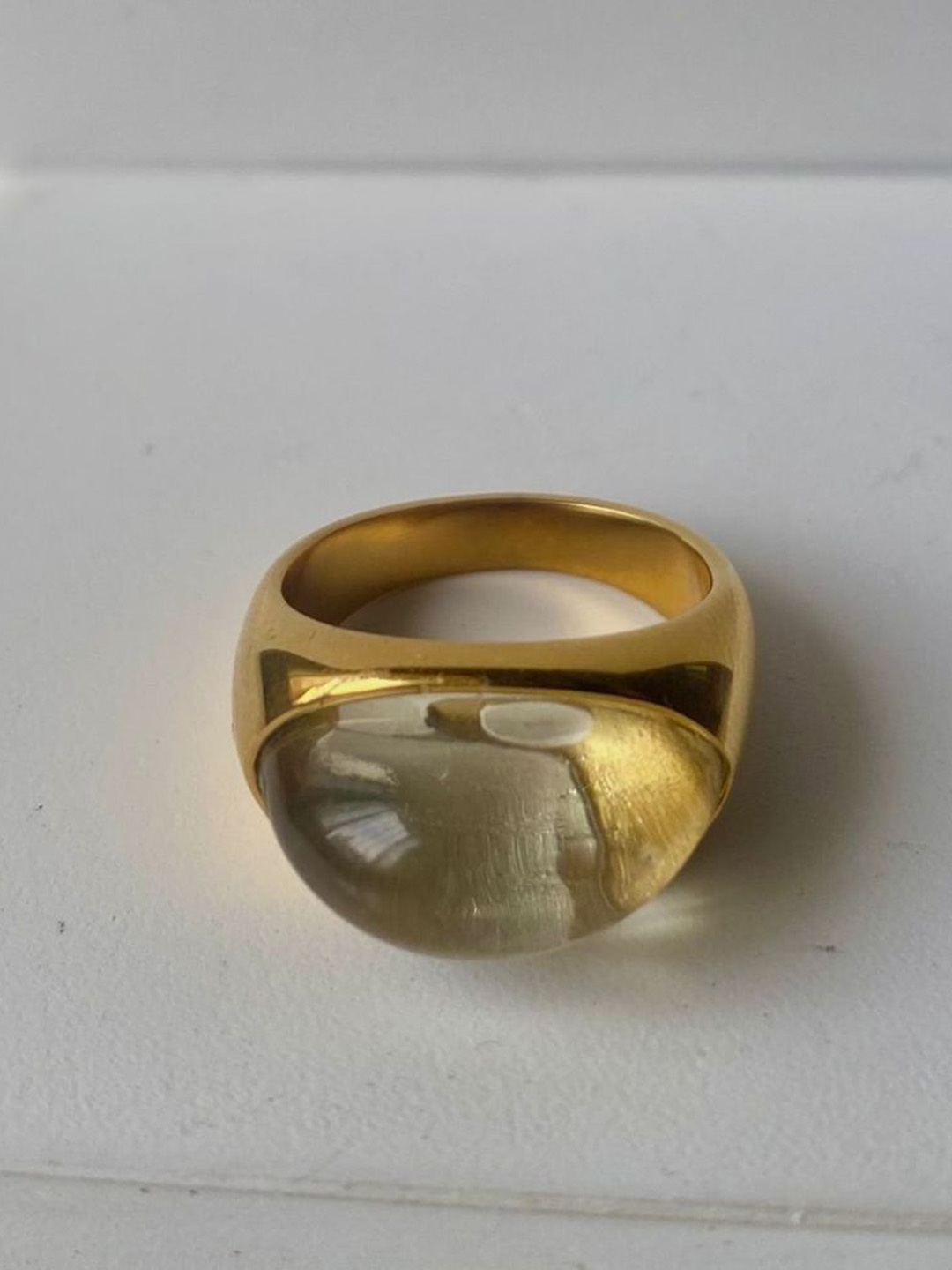 

Inaya 18kt Gold-plated Chunky Dome Raisin Ring