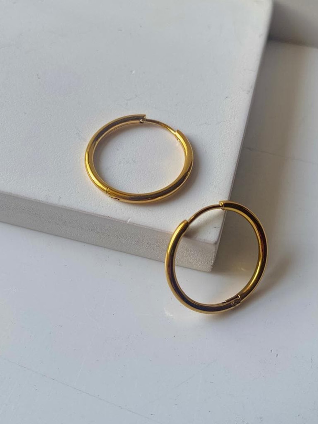 

Inaya Gold Plated Stainless Steel Hoop Earrings