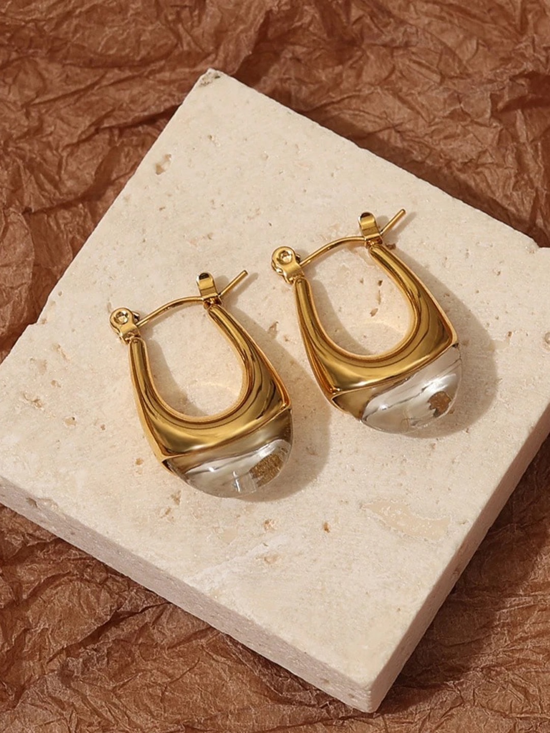 

Inaya Gold-Plated Contemporary Hoop Earrings