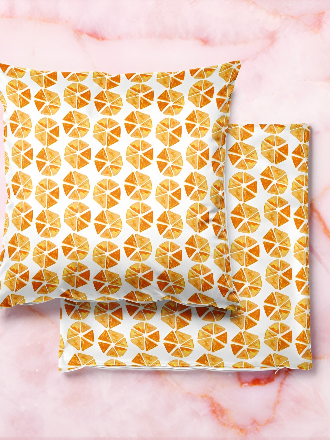 

ArtzFolio White & Yellow 5 Pieces Geometric Printed Square Cushion Covers