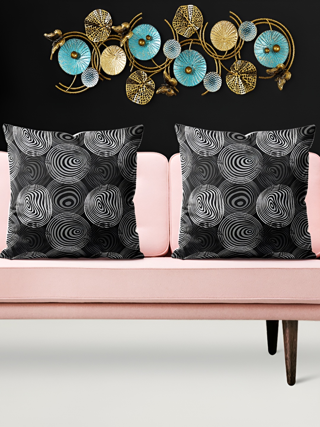 

ArtzFolio Black & white 5 Pcs Abstract Square Cushion Covers