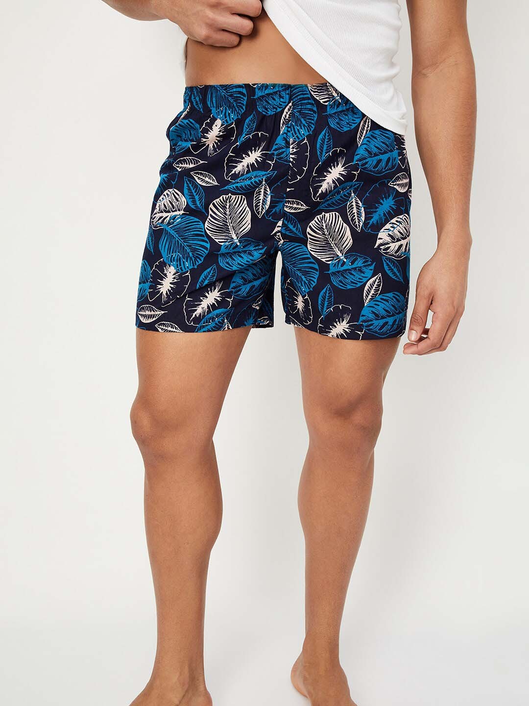 

max Printed Cotton Boxers 1000013500449, Navy blue
