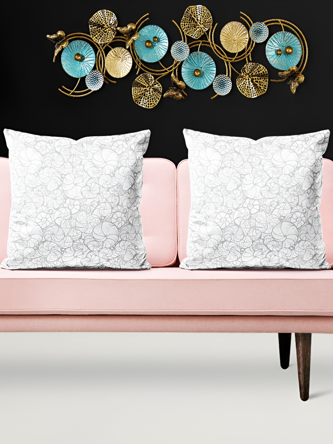 

ArtzFolio White 5 Pieces Velvet Square Cushion Covers