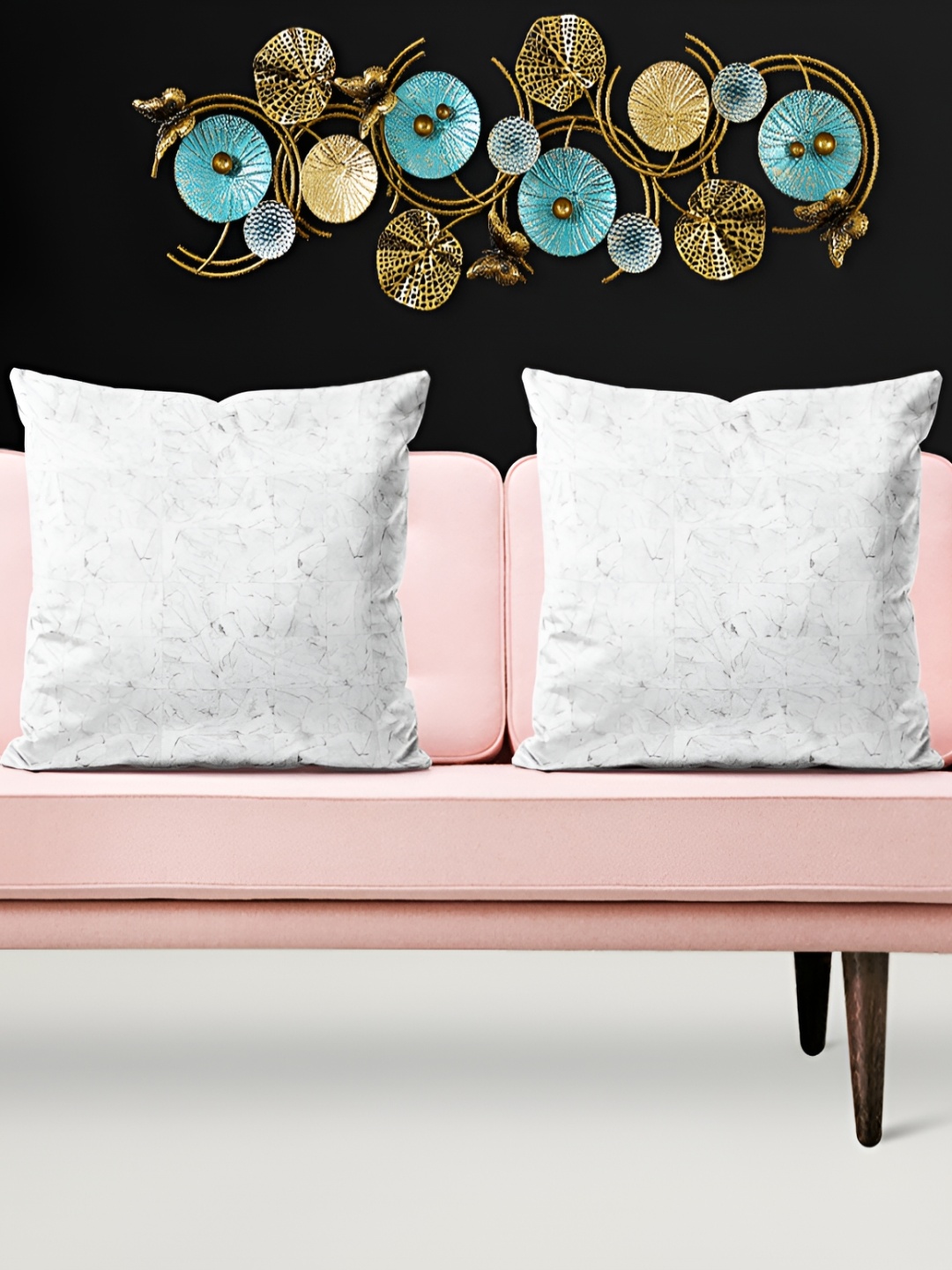 

ArtzFolio White & Grey 5Pcs Abstract Square Cushion Covers