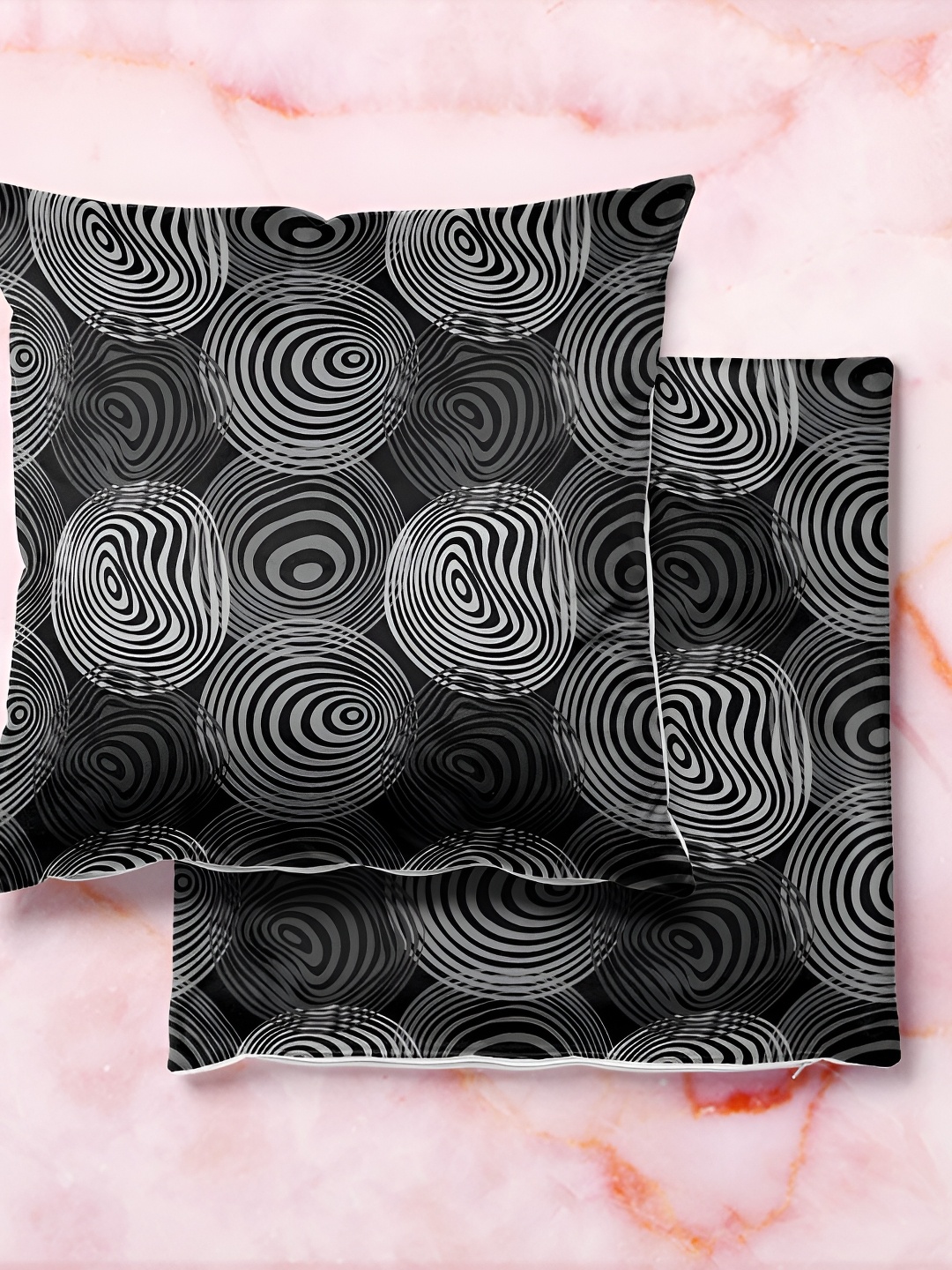 

ArtzFolio Black & White 5 Pieces Geometric Square Cushion Covers