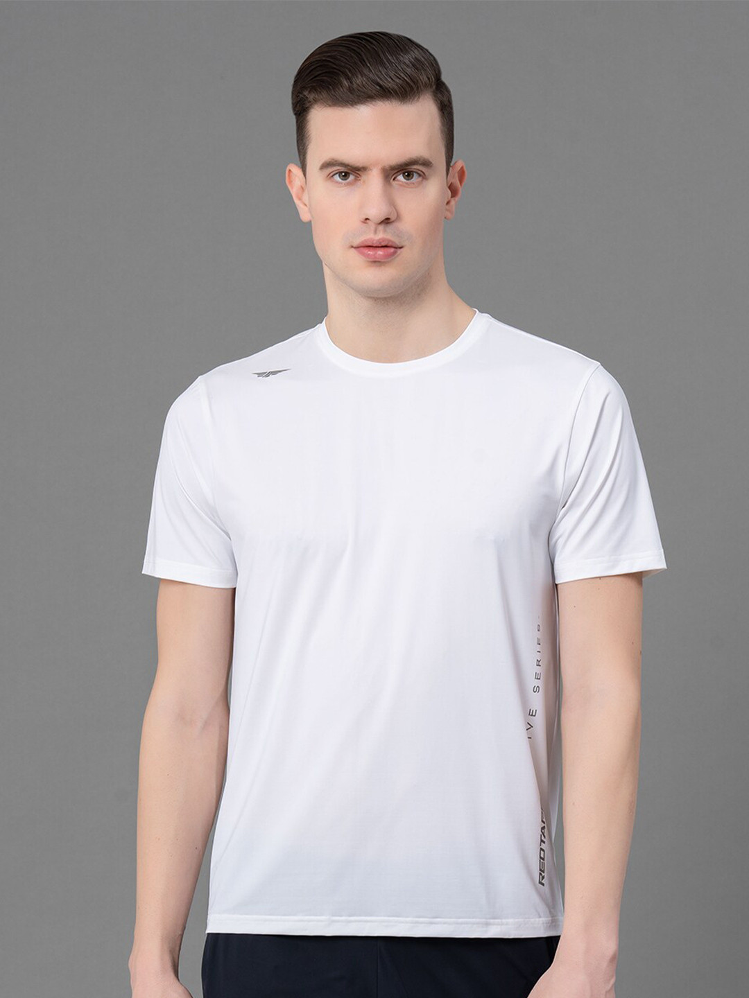 

Red Tape Men Streatched Printed Activewear T-Shirt, White