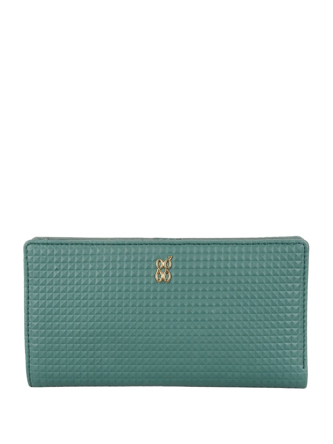 

Baggit Women Textured PU Two Fold Wallet, Green